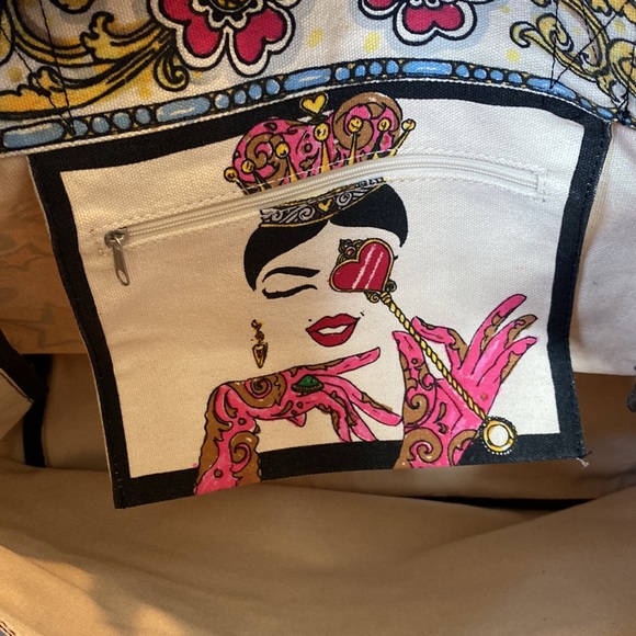 Brighton Queen of Love Canvas Tote. NWT - Picture 4 of 7